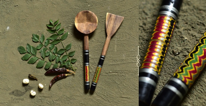 Rasoi ✯ Kutch lacquer ladles { Set of Two } ✯ 6